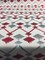 1 Yard Fruits of the Gods Red and Grey Embroidered Upholstery Fabric 58 Inches Wide Poly Cotton Blend